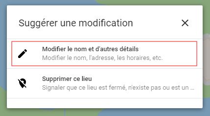 Using Edit Option in French Google Maps