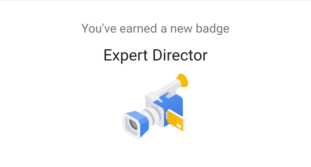 Caption: My  Badge as an Expert Director