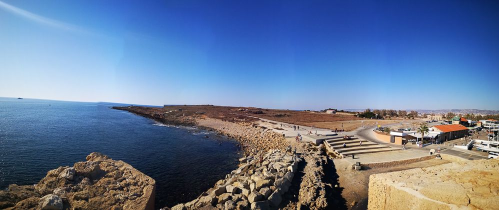 A view from the top of the Medieval Castle of Paphos
