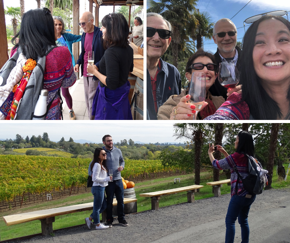 One of the benefits of wine tasting, meeting and making new friends while sipping. Photo Collage Credit: @ermest & @KarenVChin