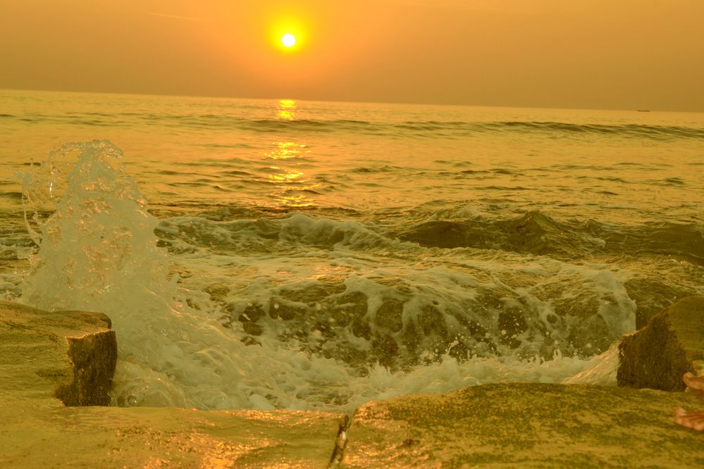 Sunset at Dwarka beach gujrat