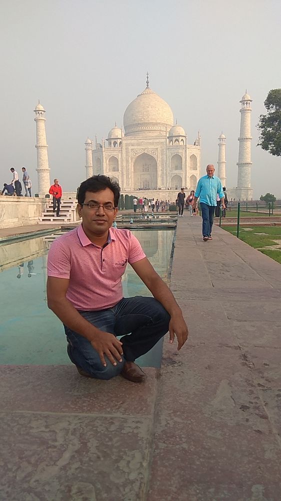 In front of Taj Mahal, Agra, India