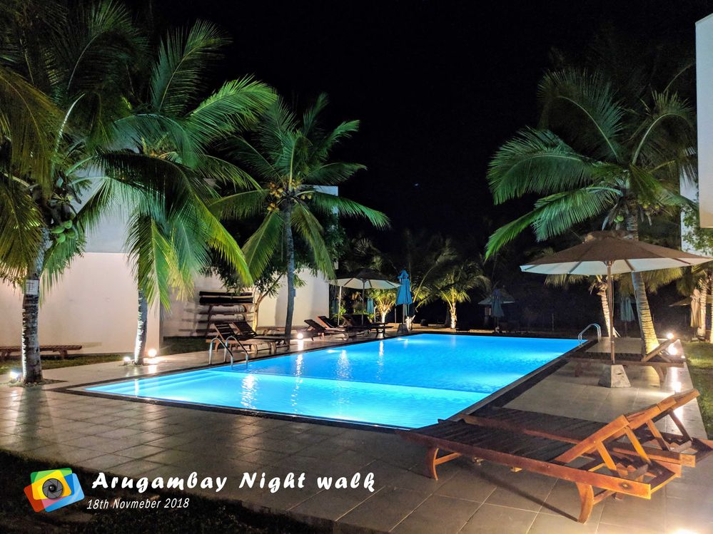 Night photography at Arugambay Hotel