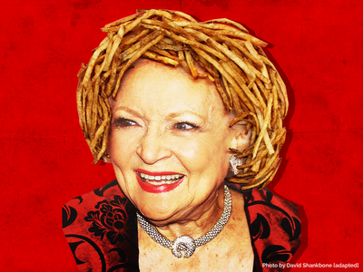 Shoestring fries tie Betty White together