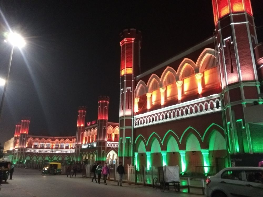 Delhi Railway Station at Night