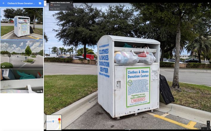 Donation center that I added photo and video of.