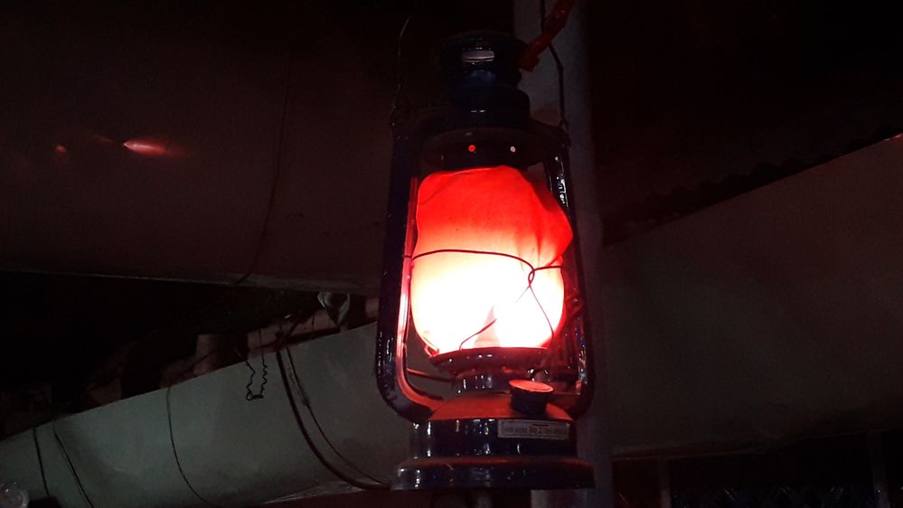 Strom - Lantern of inside hotel.