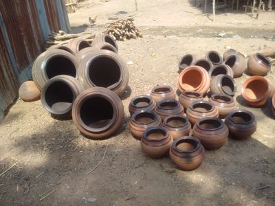 beautiful clay pots