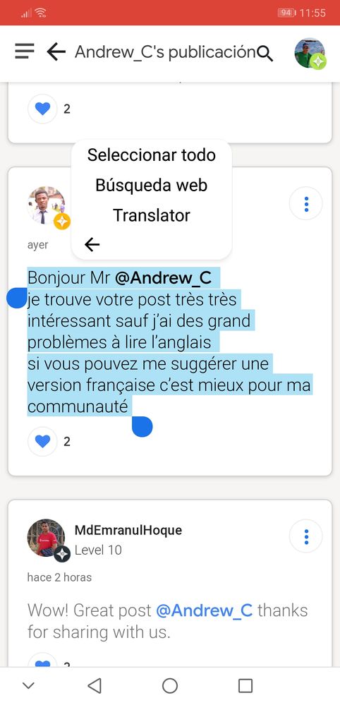 Seleccionas el texto y te saldrá la opción "traslator" y se traduce en texto al instante