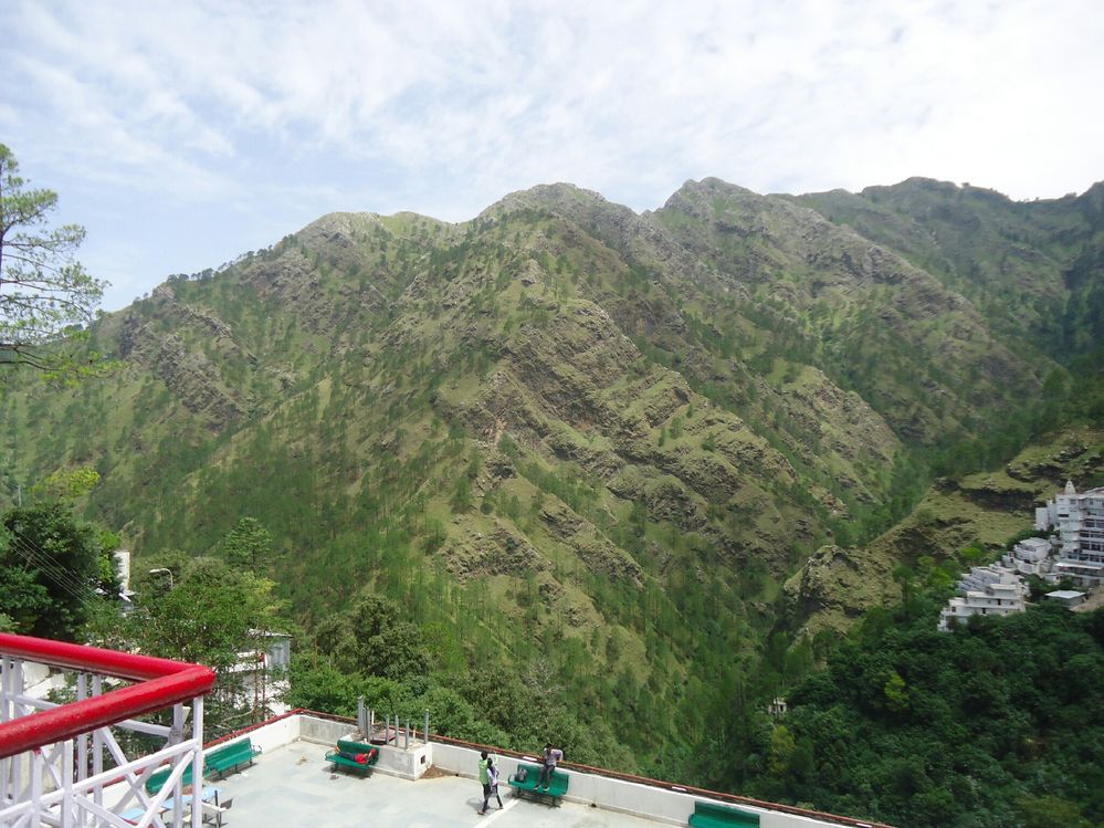 Caption: The sacred view of Trikuta Mountains on which Mata Vaishno Devu shrine is situated ( Photo by Local Guide Ishant Gautam).