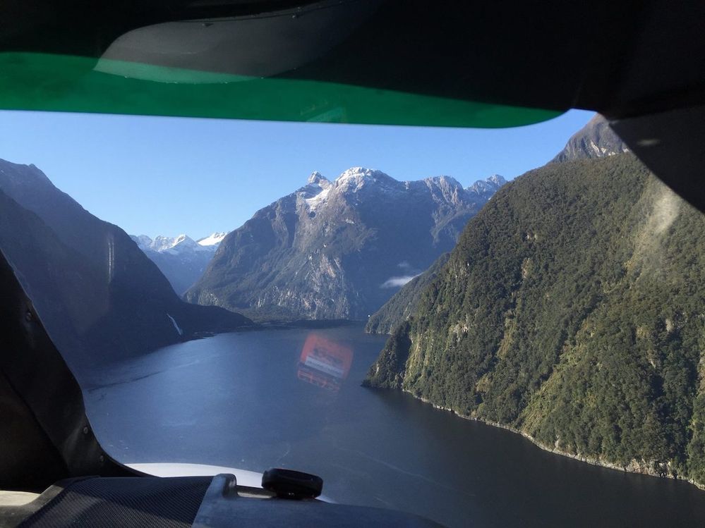 Flying in to the Milford Sound