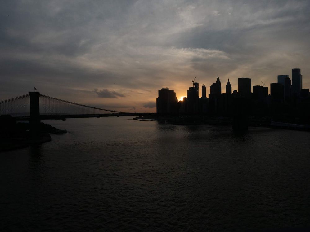 Brooklyn Bridge and Manhattan Skyline New York City