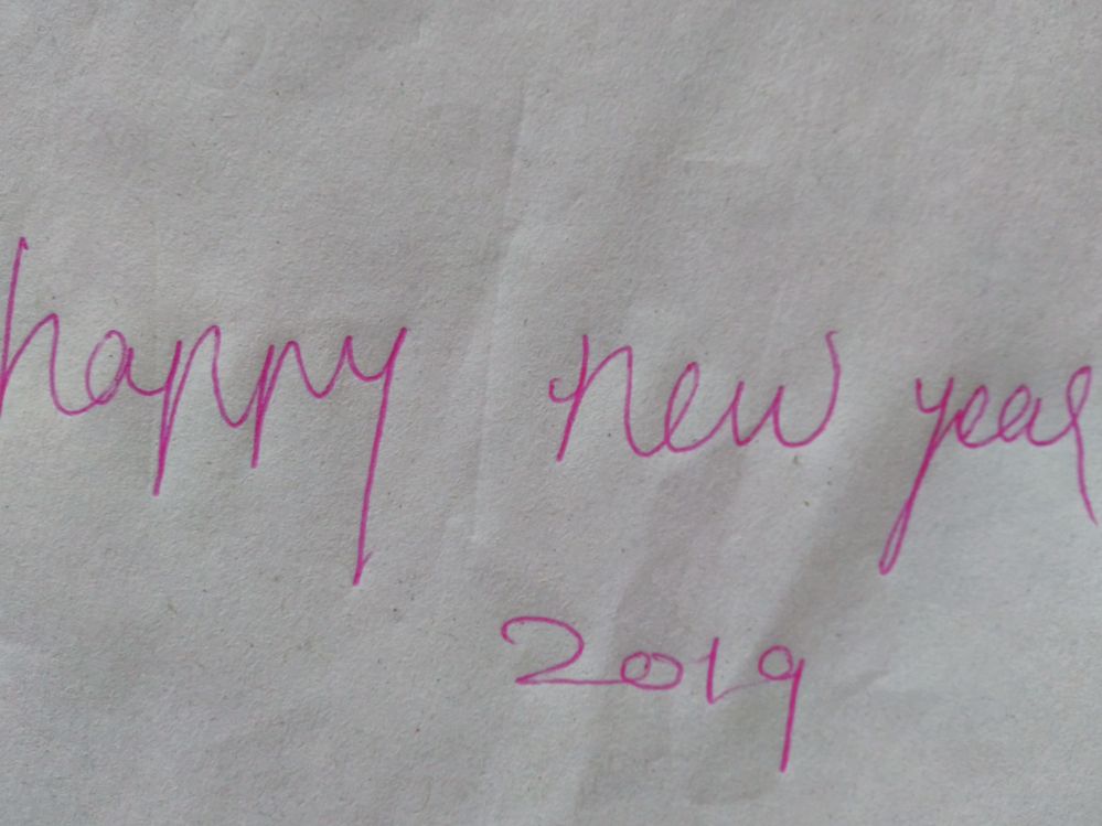 Happy New year.    2019