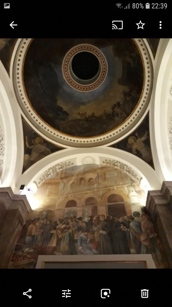 Particolare dipinto navata laterale