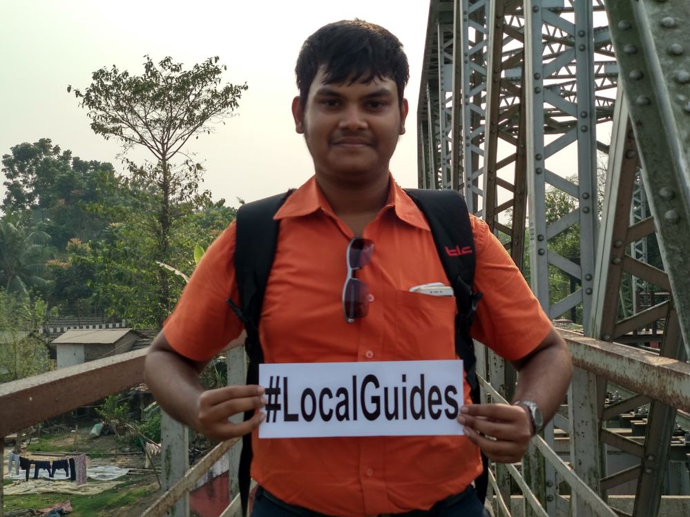 Flaunting the Local Guides hashtag at Bongaon, India