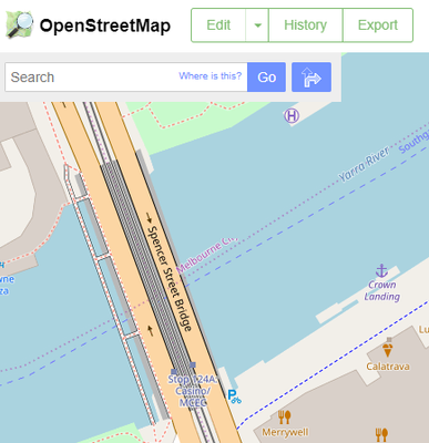 The bridge is clearly named on OpenStreetMap
