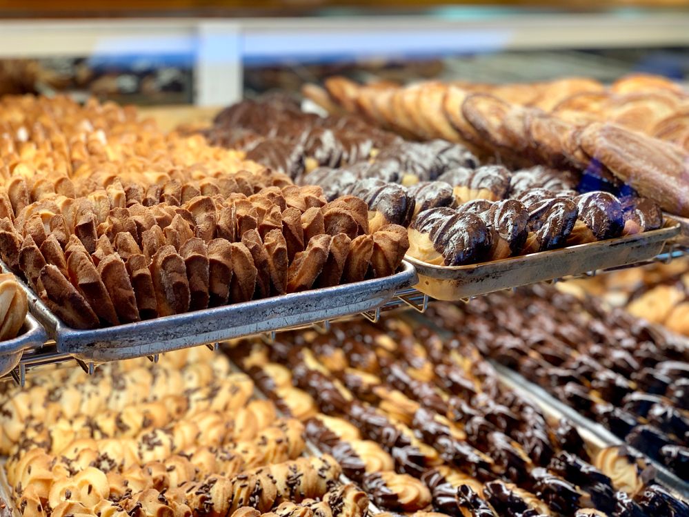 Caption: A photo of trays filled with cookies for sale at Charlotte Bakery in Miami Beach, Florida, USA. (Local Guide Eytan Davidovits)
