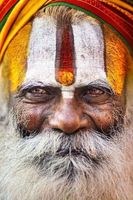 A Indian saint at Varanasi india