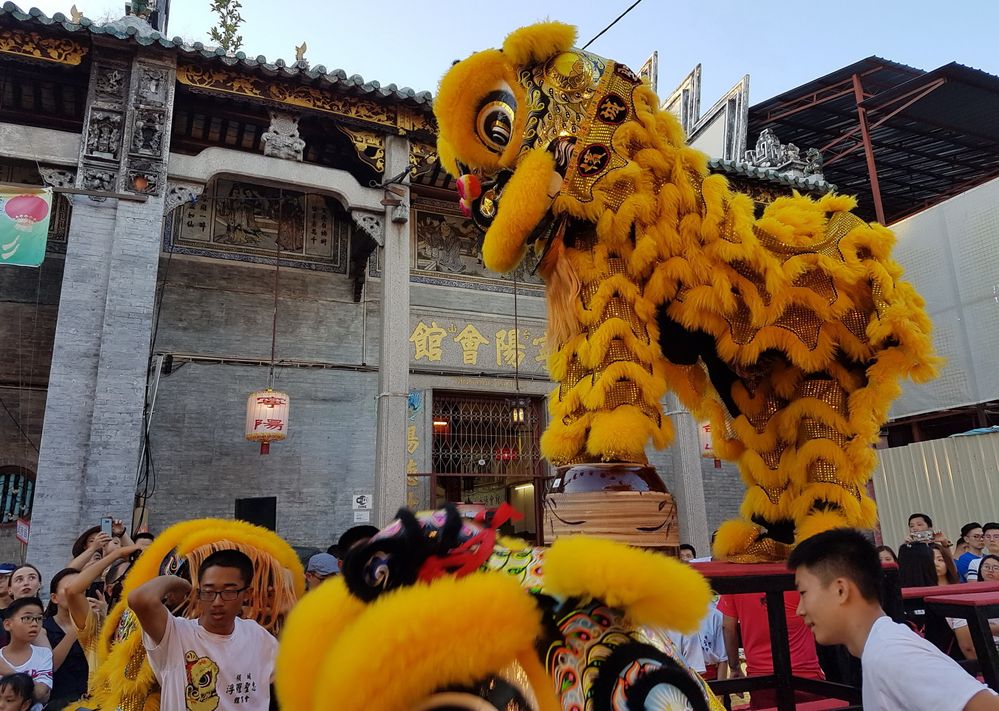 [Photo above] Traditional Lion Dance during Chinese New Year