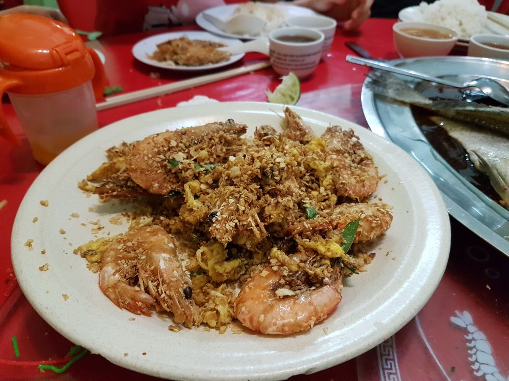 [Photo above] Prawns for happiness and laughter