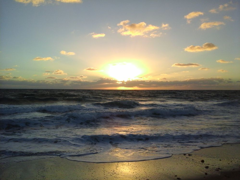Sunrise on Pompano beach, Florida, U.S.A
