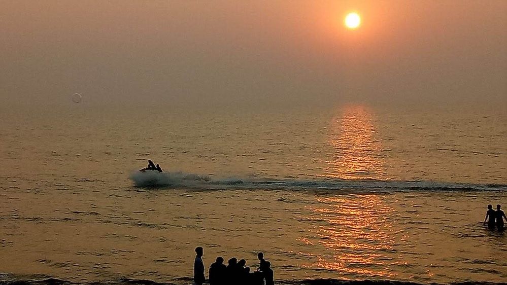 Sunset at tithal beach at valsad . This is capture by me recently  during my photo walk on "Tithal beach festival"