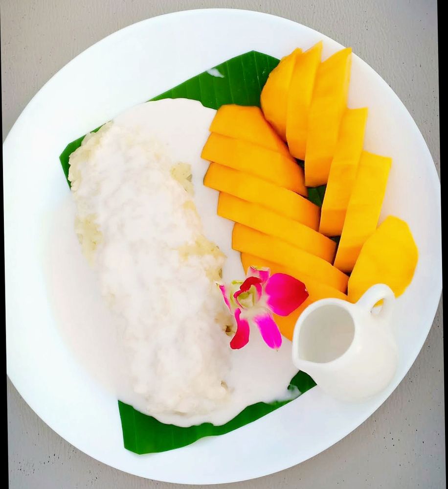 Mango with Sticky Rice at Thailand