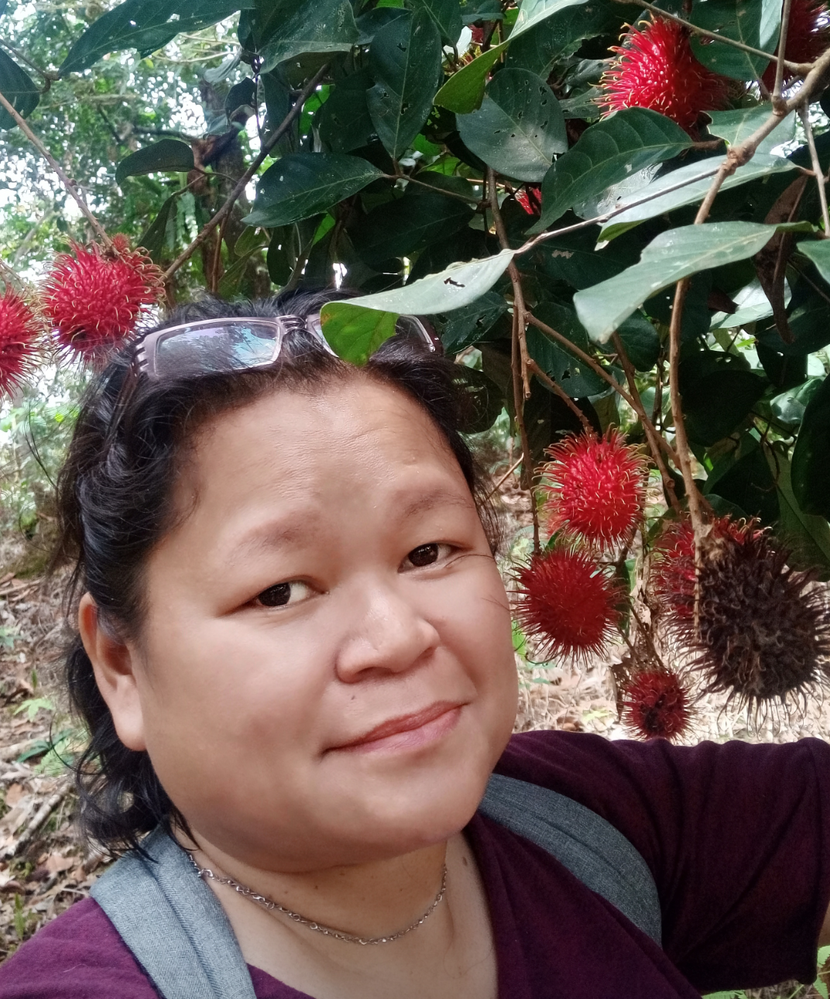 Me at rambutan tree