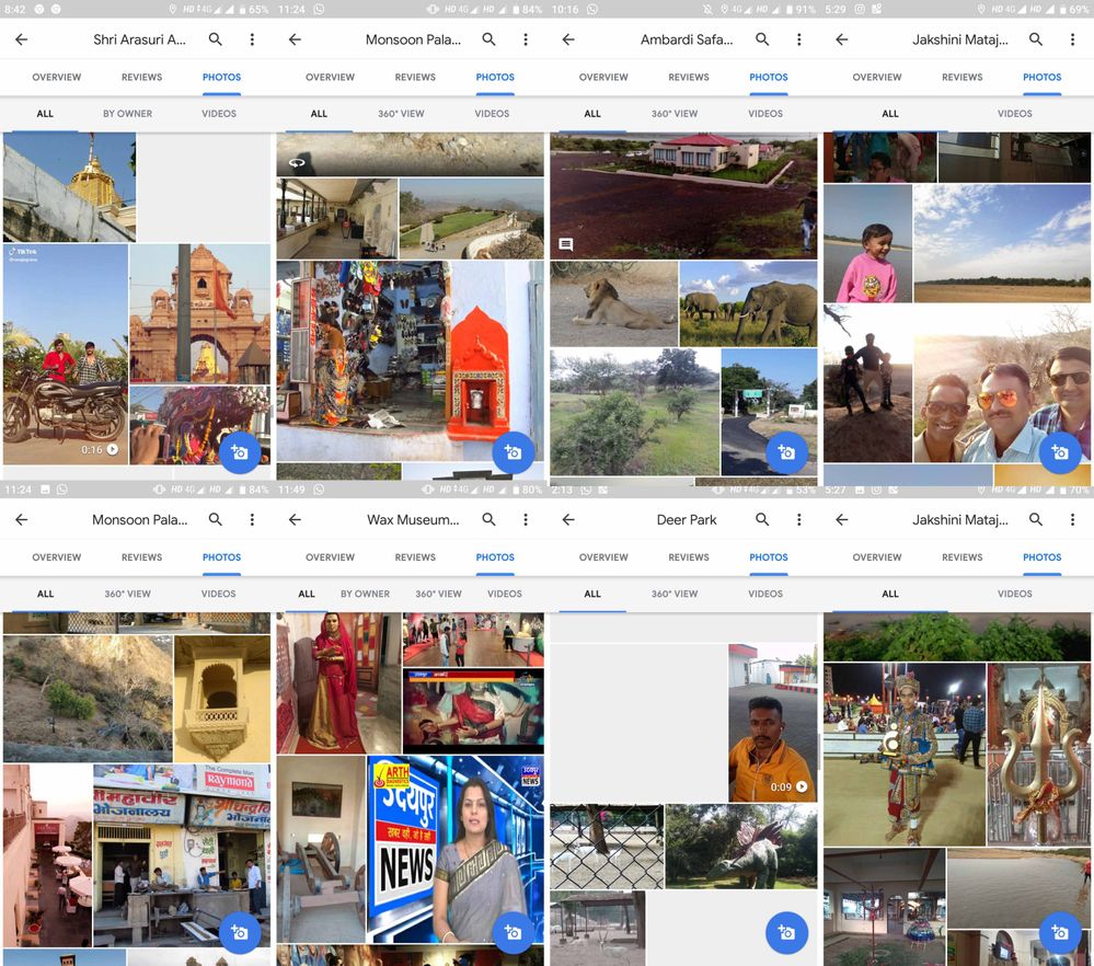 here is some screenshots some people are sharing his/her personal photos o google maps
