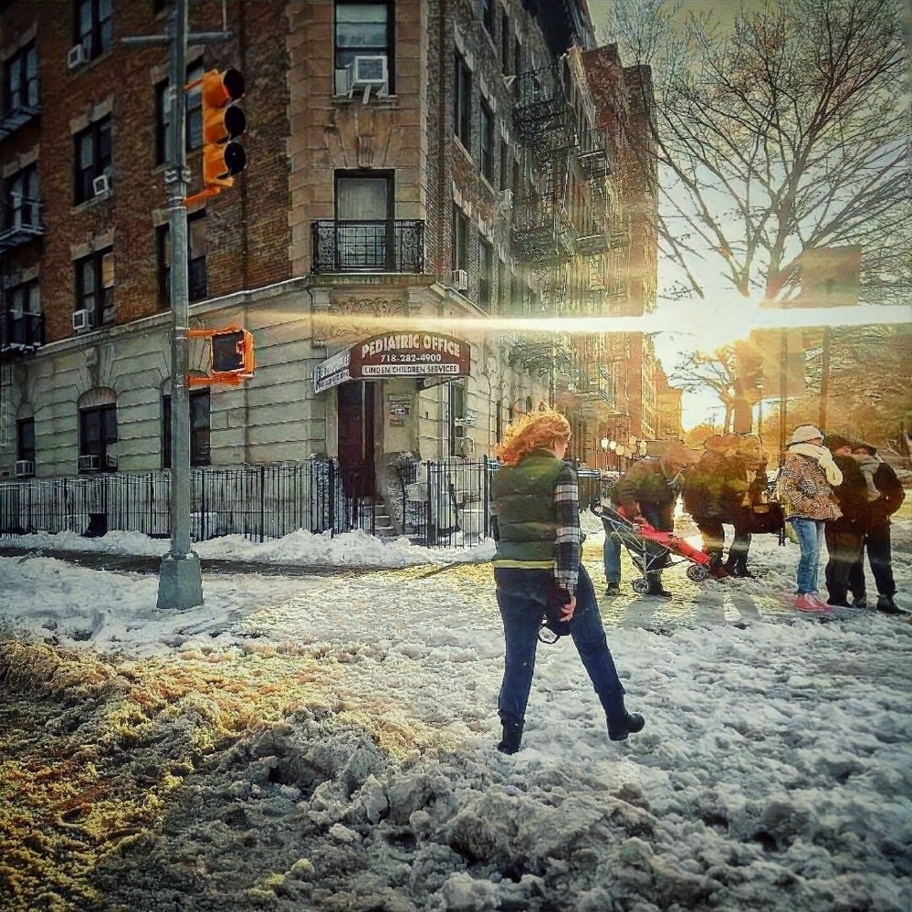 Snowy Sidewalk in Brooklyn
