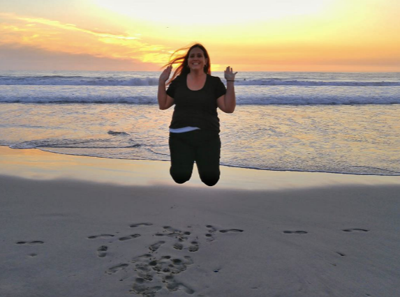 Jumping in Venice Beach, CA