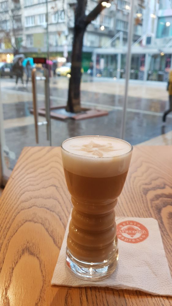 Caption: A caramel flavored latte at Afredo cafe, Sofia Bulgaria. ( Local Guide AlexaAC)