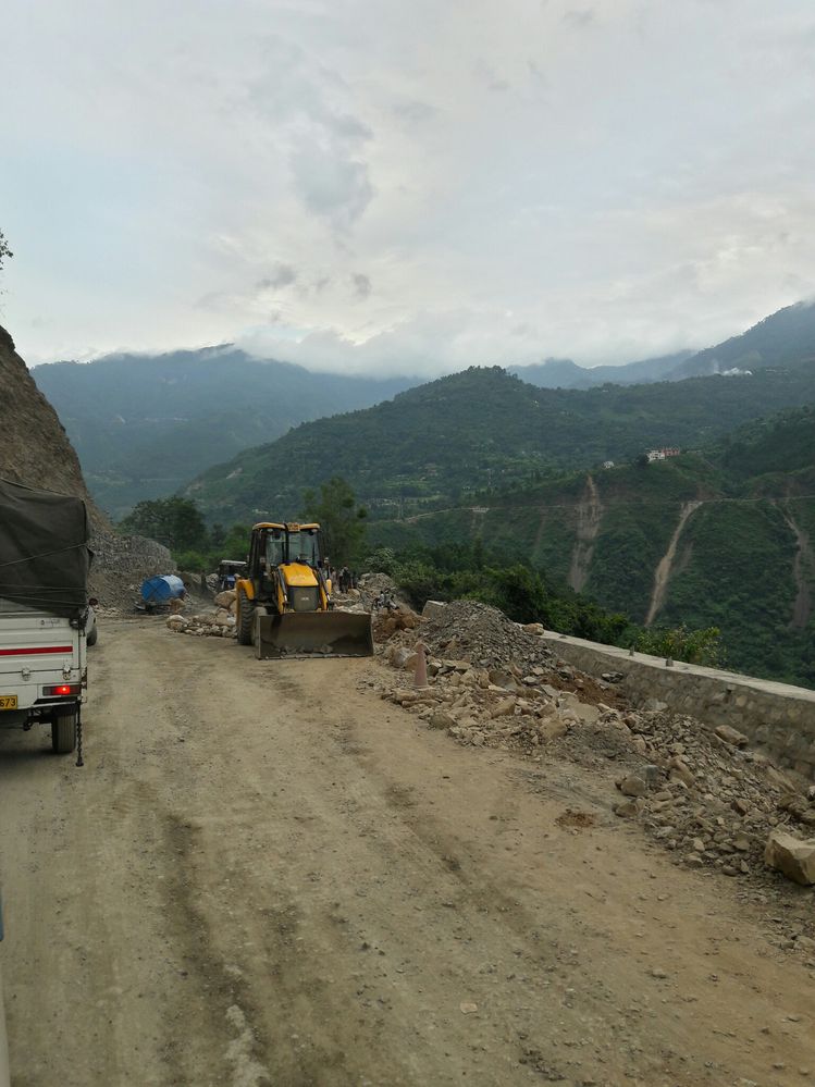 Caption: The road is under construction at Tehri Garhwal, Uttarakhand, India (Photo by Local Guide IshantHP_ig).