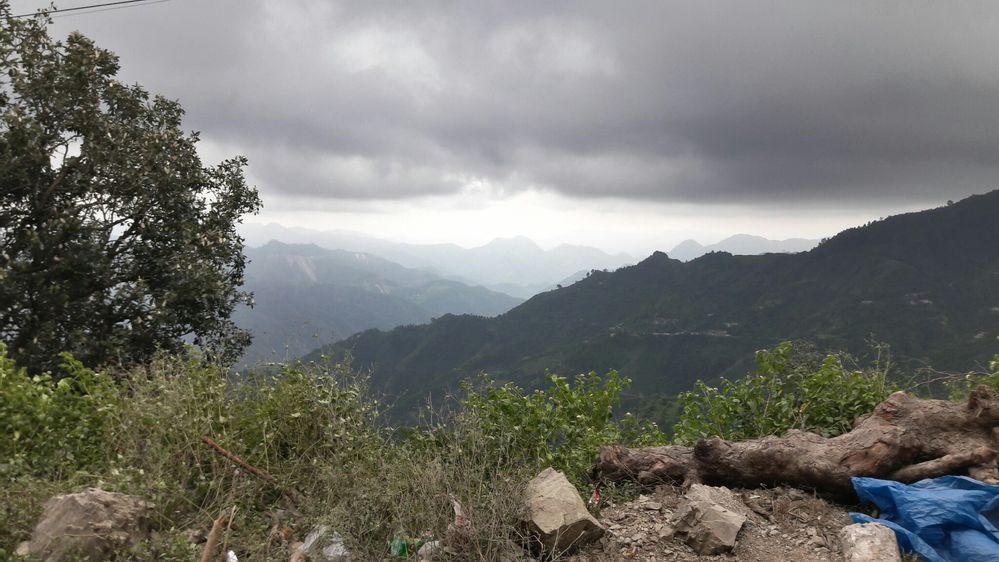 Caption: Beautiful himalays range in Tehri Garhwal