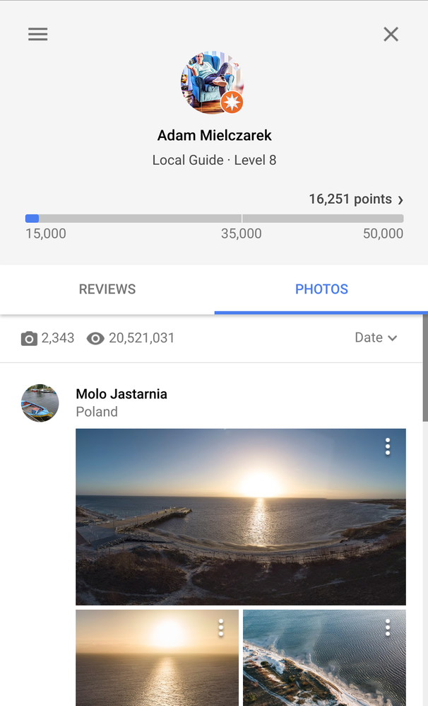 Caption: A screenshot of the profile of the Local Guide.