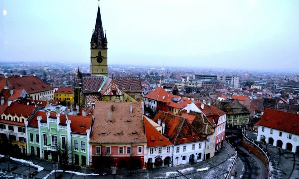 Caption: View of the center of Sibiu from the top. Sibiu Romania (Local Guide @InaS)