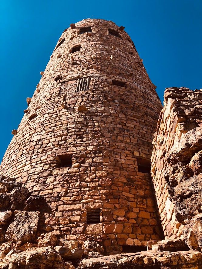 Close up -Desert View Watchtower Grand Canyon (photo by @davidhyno)