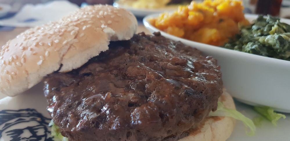 Caption: A beef burger with creamed spinach and butternut, Spur Steak Ranch, South Africa ( Local Guide AlexaAC)