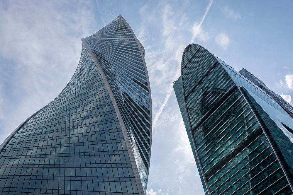 Evolution Tower and Empire Tower (Moscow International Business Center)