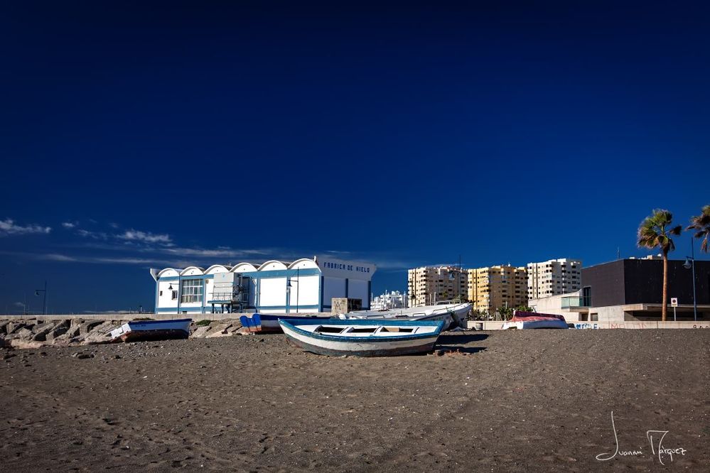 Playa en enero, Estepona