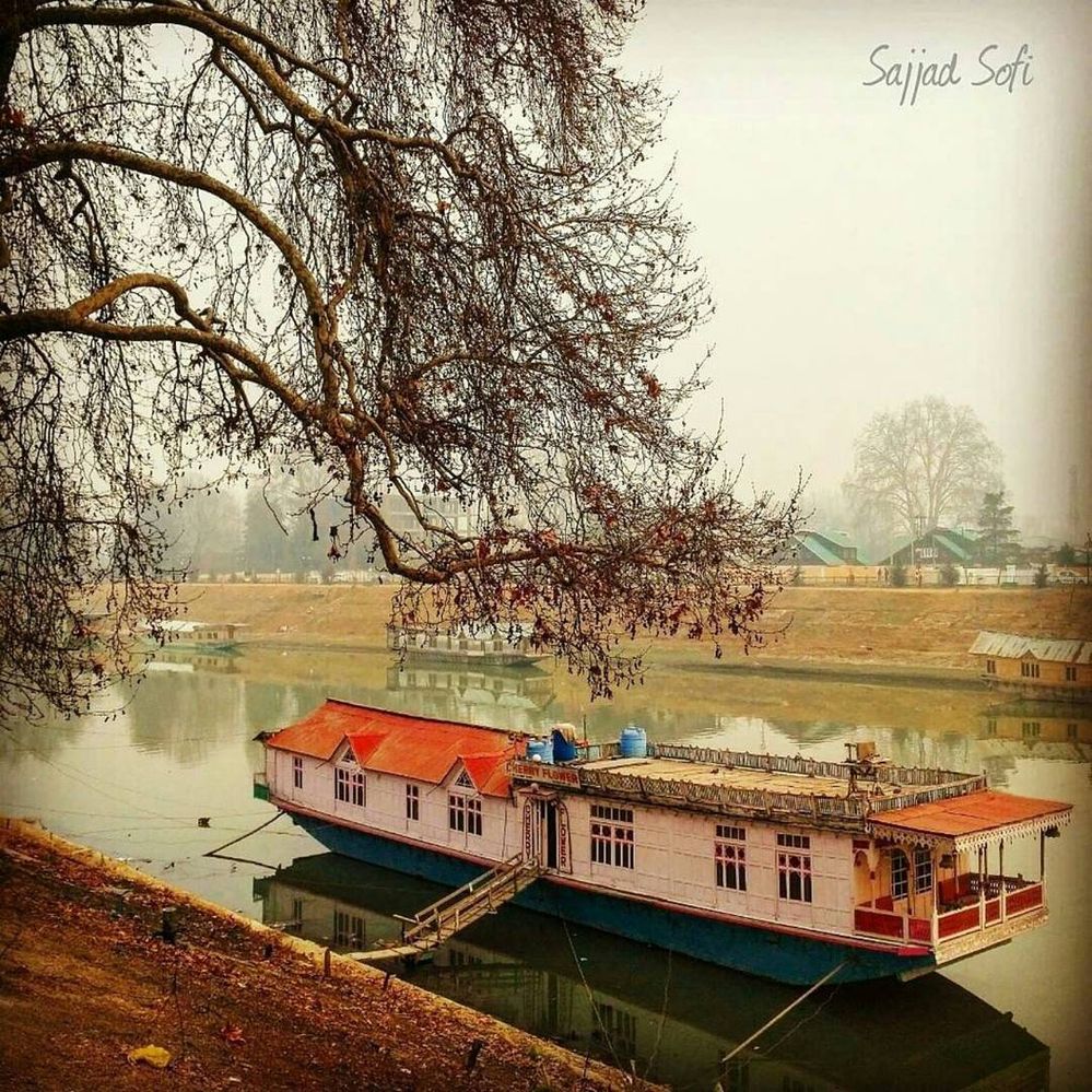 World famous Houseboat on River Jhelum Srinagar Kashmir