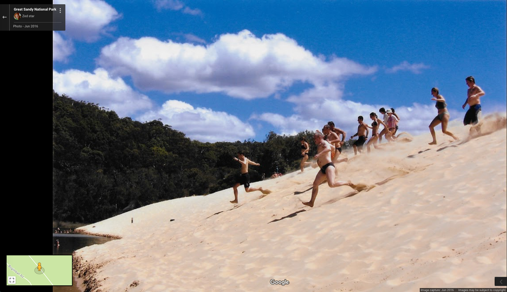 Enormous sand dunes.