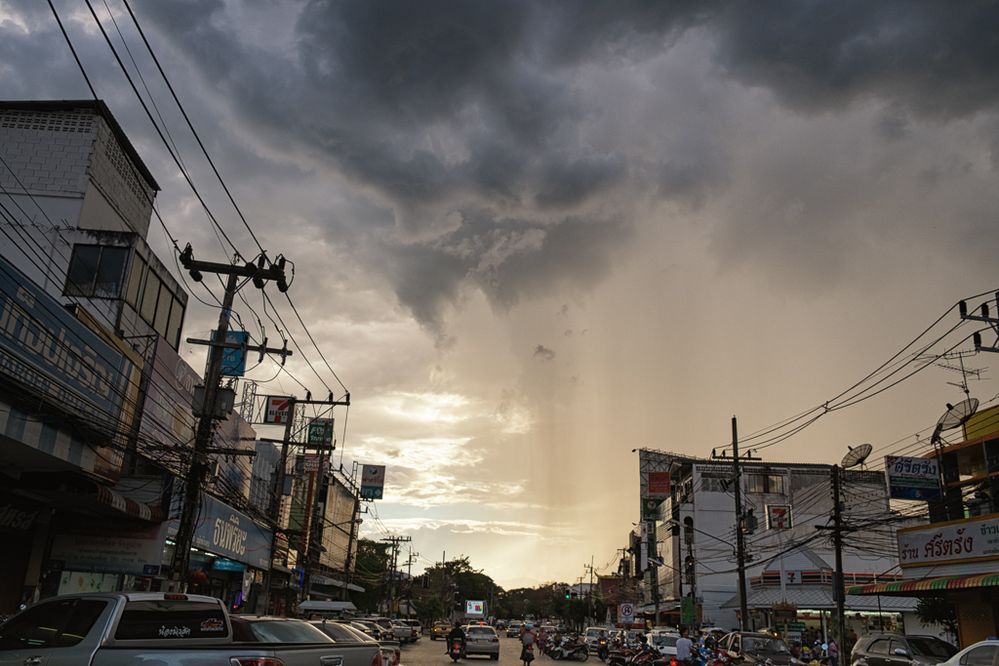 A cloudburst over Chiang Rai