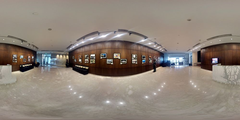 Recently my friends organised a photo exhibition at ITC Sonar, Kolkata . I took this photo by using street view app.
