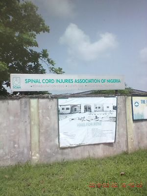 Caption: Photo of SCIAN signpost outside the complex.