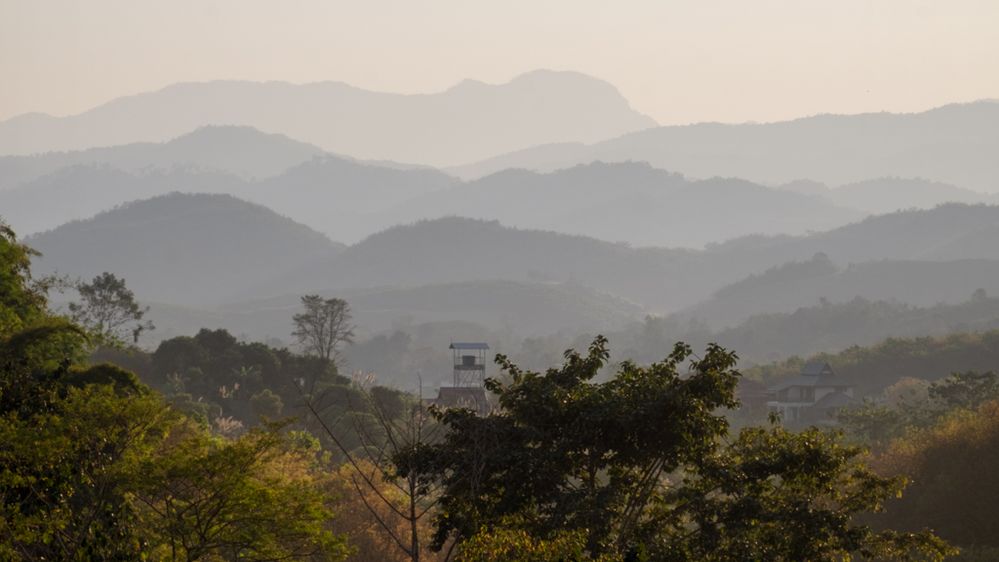 A landscape filled with contours, near Chiang Rai