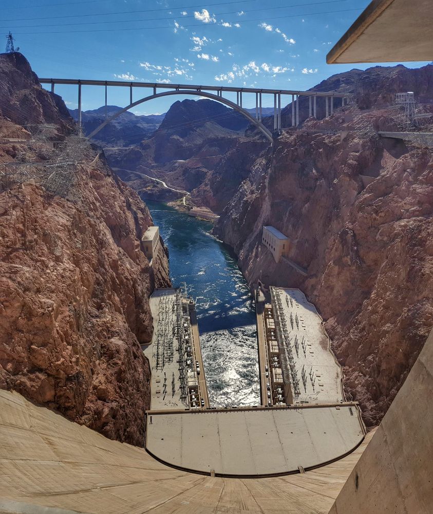 Not far from Las Vegas stands the Hoover dam, which generates electricity for most of Arizona, Nevada and parts of California