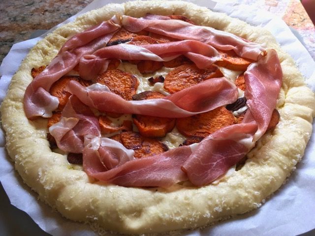 Place prosciutto on top.