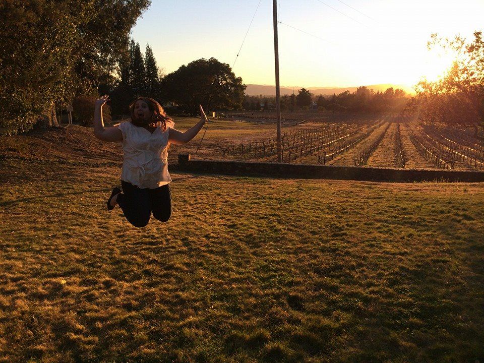 Me jumping in Sonoma (California)