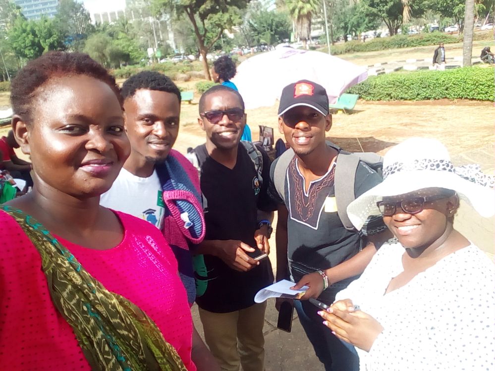 Nairobi Local Guides First ever photo walk. We did 15k steps going round in Upperhill. Amazing crew!